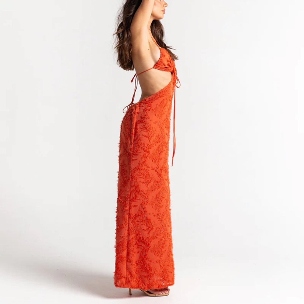 Brand New (NWT) Arcina Ori Kara Dress - Burnt Orange - Picture 5 of 13